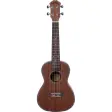 Santana U4 C konsert-ukulele i mahogni med lys binding rundt kroppen, sett forfra
