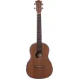Santana U6 BT barytonukulele i mahogni uten cutaway, med forforsterker på siden