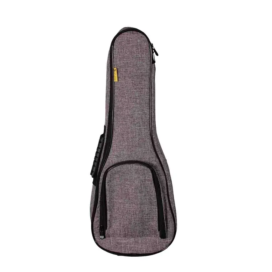 Shelter UBAG60-T, gråmelert bag til tenorukulele med stor glidelåslomme foran